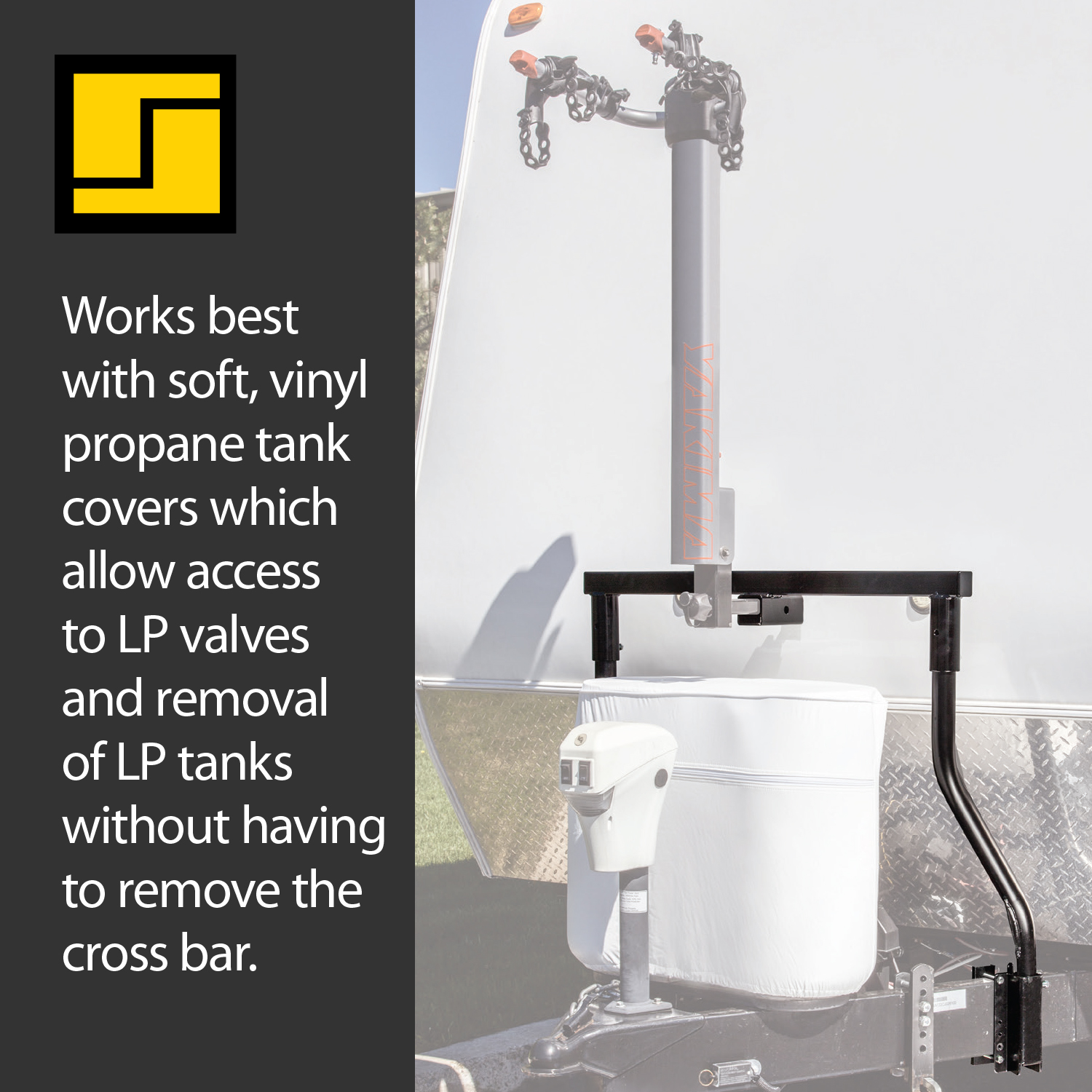 Rv bike rack over propane deals tanks